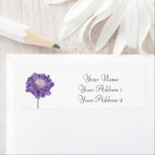 パープルフラワーカスタム住所 シール (インサイチュ)