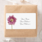 パープルフラワーカスタム住所 シール (インサイチュ)