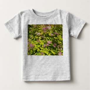 パープルフラワーガーデンキッズTシャツ ベビーTシャツ