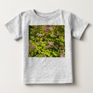 パープルフラワーガーデンキッズTシャツ ベビーTシャツ
