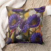 パープルフラワーガーデン装飾用クッション クッション (ブランケット)