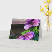 パープルフラワーガーデン カード (黄色い花)