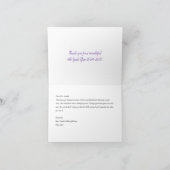 パープルフラワーサンキューカード カード (内部)