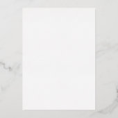 パープルフラワースクリプト幾何学ウェディングローズゴールド 箔招待状 (裏面)