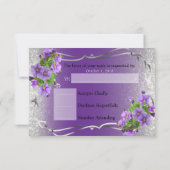 パープルフラワーズアンドシルバーグリッター- Rsvp (裏面)