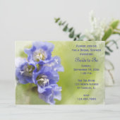 パープルフラワーズガーデンブライダルシャワー招待 招待状 (スタンド正面)