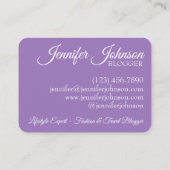 パープルフラワーズガーデン自然ビー（昆虫）マルハナバチ写真 名刺 (裏面)