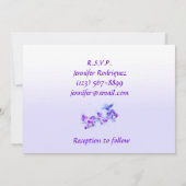 パープルフラワーズキンセアニェラ招待状 招待状 (裏面)