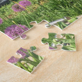 パープルフラワーズコロンバスサークルNYCニューヨーク ジグソーパズル (側面)