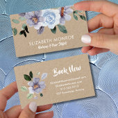 パープルフラワーズサロン美容師メイクアップ 名刺