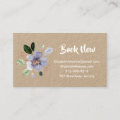 パープルフラワーズサロン美容師メイクアップ 名刺 (裏面)