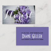 パープルフラワーズショップフローリスト 名刺 (正面/裏面)