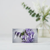 パープルフラワーズショップフローリスト 名刺 (スタンド正面)