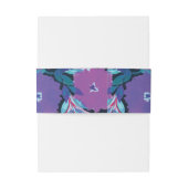 パープルフラワーズハンド絵を描招待状用帯 招待状ベリーバンド (裏面例)