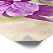 パープルフラワーズフォトアートプリント ポスター (角)