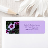 パープルフラワーズフローラ差出人住所 ラベル (インサイチュ)