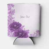 パープルフラワーズフローリッシュ結婚式の引き出物クーラーボックス 缶クーラー (正面)