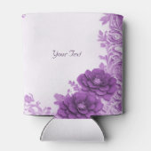 パープルフラワーズフローリッシュ結婚式の引き出物クーラーボックス 缶クーラー (裏面)