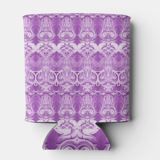 パープルフラワーズフローリッシュ結婚式の引き出物クーラーボックス 缶クーラー (裏面)