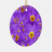 パープルフラワーズブロッサムサークルオーナメント セラミックオーナメント (右)
