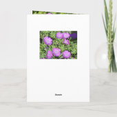 パープルフラワーズマザーズデイカード カード (裏面)