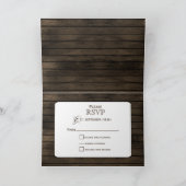 パープルフラワーズメイソンジャースバーンウッド結婚ズ 招待状 (内部)