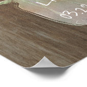 パープルフラワーズメイソンジャー素朴の結婚歓迎 ポスター (角)