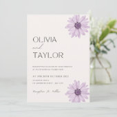 パープルフラワーズ結婚式招待状 招待状 (スタンド正面)