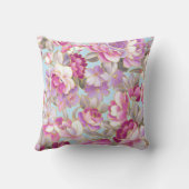 パープルフラワーズ装飾用クッション クッション (裏面)