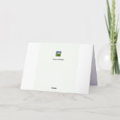 パープルフラワーズ誕生日カード カード (裏面)