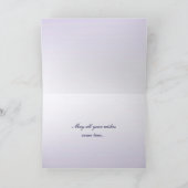 パープルフラワーズ誕生日カード カード (内部)