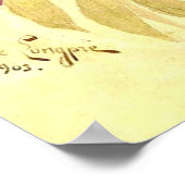 パープルフラワーズ&ビーズポール・ド・ロンプレのポスター ポスター (角)