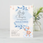 パープルフラワーズ ブーケ 招待状 (スタンド正面)