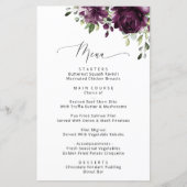 パープルフラワーズ、プラムフラワーズ、 ブライダルシャワーメニュー (正面)