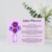 パープルフラワーズ メイソンジャー 安全対策 エンクロージャーカード (スタンド正面)