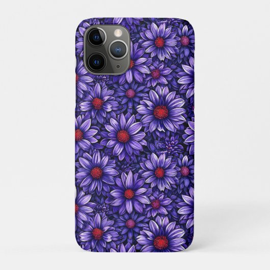 パープルフラワーダークデイリー保護 Case-Mate iPhoneケース (裏)