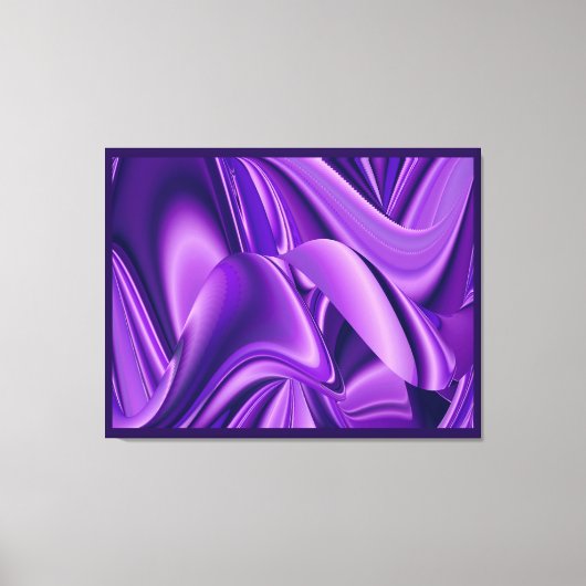 パープルフラワードリーム,抽象芸術ファンタジーレインボーアート キャンバスプリント (正面)