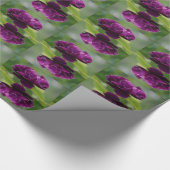 パープルフラワーバレンタインズデイラッピング紙 ラッピングペーパー (角)