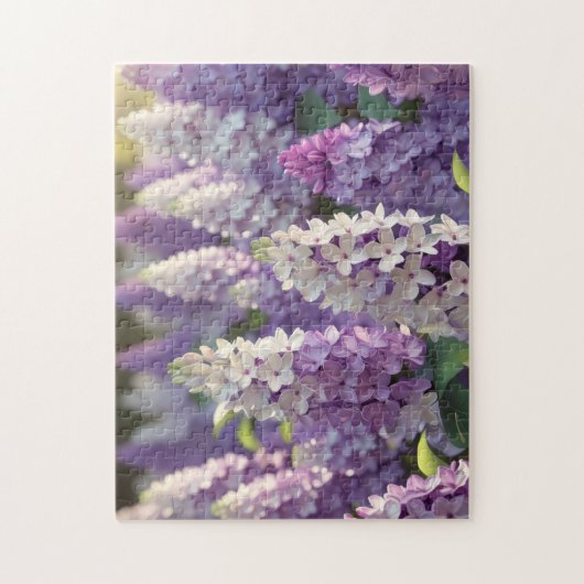 パープルフラワーパズル ジグソーパズル (縦)