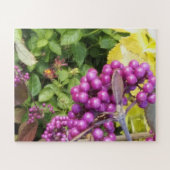 パープルフラワーパズル ジグソーパズル (横)