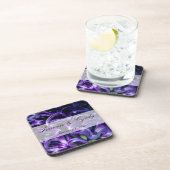 パープルフラワーパーソナ結婚ルズ コースター (右側)