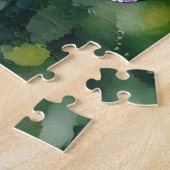 パープルフラワーフローラアートパズル ジグソーパズル (側面)