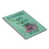 パープルフラワーフローラ名前をカスタムする ノートブック (右側)