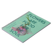 パープルフラワーフローラ名前をカスタムする ノートブック (左側)