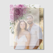 パープルフラワーブーケヌエストラボダスペインの結婚ズ ベラム紙招待状 (オフセット (カップル))