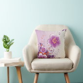 パープルフラワープレーリバラ クッション (椅子)
