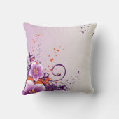 パープルフラワープレーリバラ クッション (裏面)