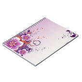 パープルフラワープレーリバラ ノートブック (左側)
