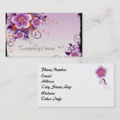 パープルフラワープレーリバラ 名刺 (正面/裏面)