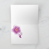 パープルフラワープレーリーバラ カード (内部)